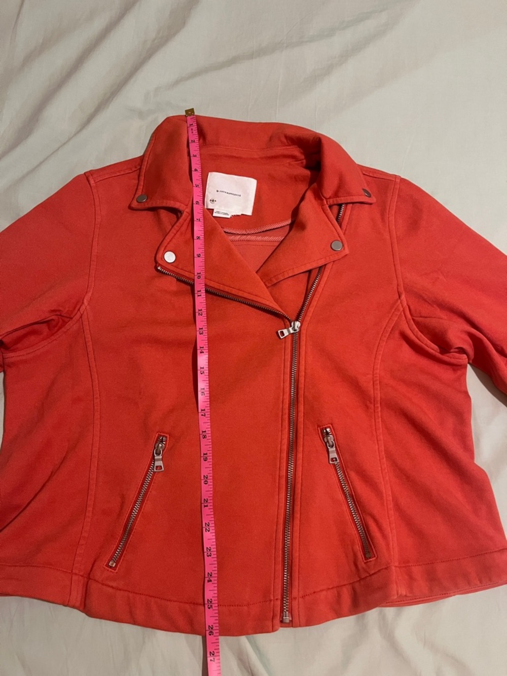 Anthropologie Rust Orange Moto Jacket - Picture 9 of 12